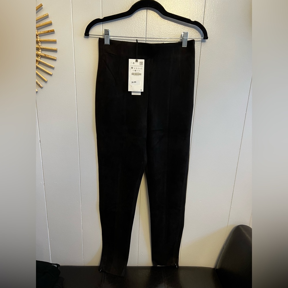 Zara Suede Leggings/ Pants in Size Medium